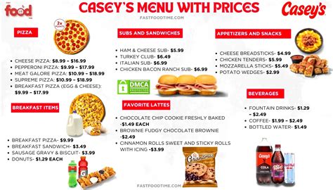 Casey’s Menu With Prices | Order Online Delivery