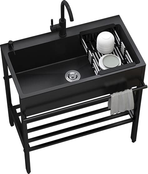 Utility Sinks Laundry Room Sink, Free standing 304 Stainless Steel Sink ...