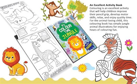 Jungle- It's Colour time with Stickers by Dre : Dreamland Publications ...