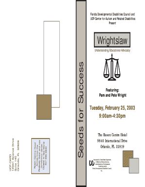 Fillable Online Flyer designed by UCF- CARD - Wrightslaw Fax Email ...