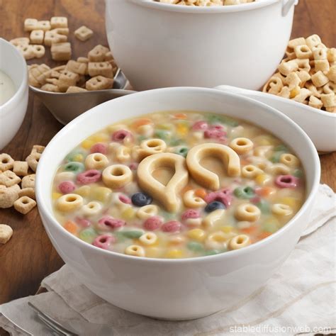 Cereal Soup with Question Mark | Stable Diffusion Online