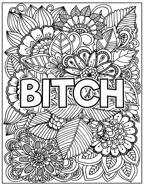 Adult Swear Word Coloring Pages, Curse Word Coloring Pages, Printable ...