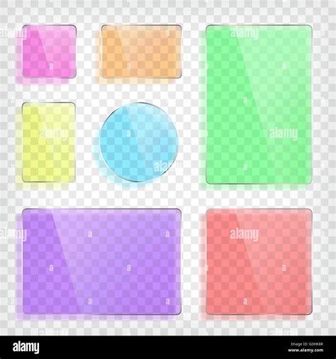 Glass plates set Stock Vector Image & Art - Alamy