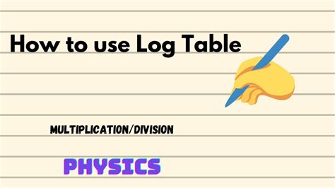 Image result for How to Use Log Table for Calculations