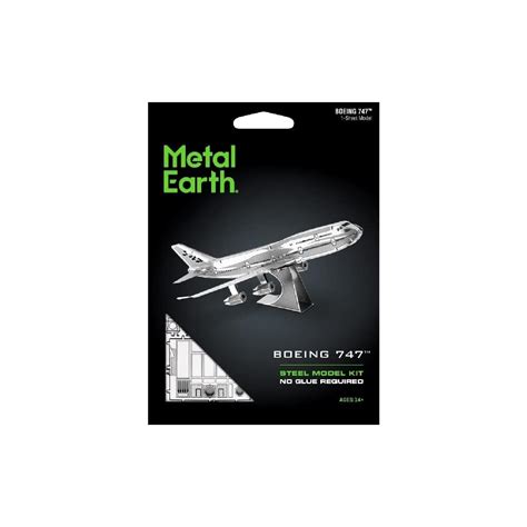 Buy Fascinations Metal Earth Boeing 747 Airplane 3D Metal Model Kit ...