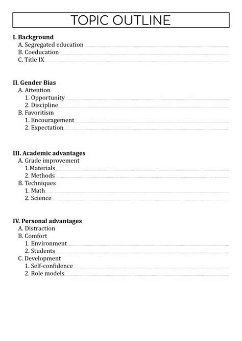 Topic Outline 的图像结果