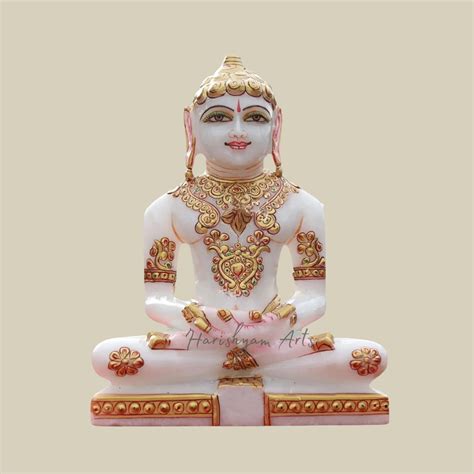 11" Divine Handcrafted Mahavir Jain Statue for Temple and Home