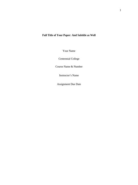 Image result for APA Format Printable Guide