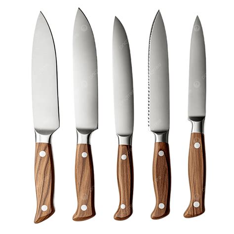 Set Of Stainless Steel Kitchen Knives With, Home, Kitchenware, Kitchen ...