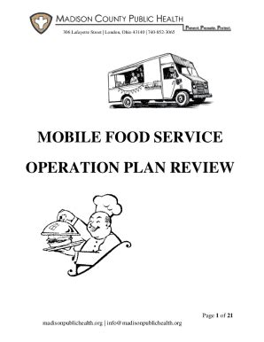 Fillable Online Madison County Mobile Food Service Operation Plan ...