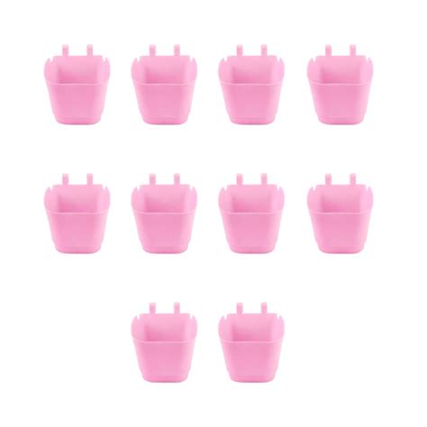 Kraft Seeds 4 Inch Pack of 10 Double Hook Flowers Planter - Pink ...