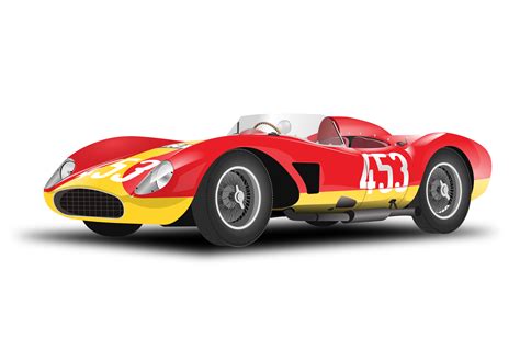 Clipart - red racing car (no logo)