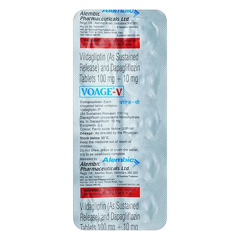 Voage-V 100/10Mg Tab | Uses, Side Effects, Price | Apollo Pharmacy