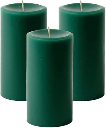 2" x 4" Hand Poured Solid Color Unscented Pillar Candles Set of 3 (2x4 ...