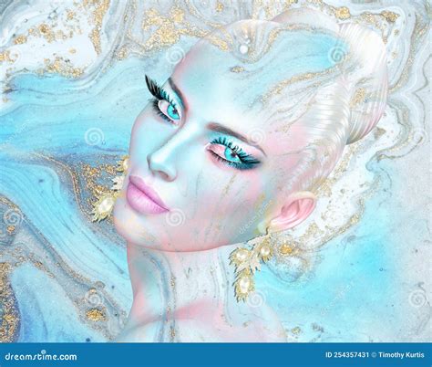 Aphrodite the Ancient Greek Goddess of Sexual Love Stock Illustration ...