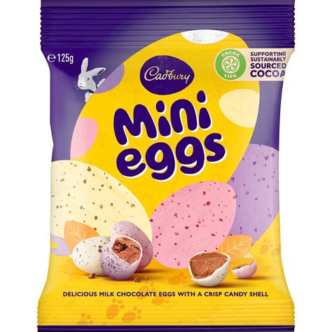 Cadbury Mini Eggs Easter Chocolate Egg Bag 125g | Woolworths
