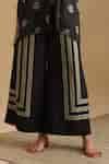 Buy Black Cotton, Silk Embroidery, Sequins Eraya Mandala Print Kurta ...
