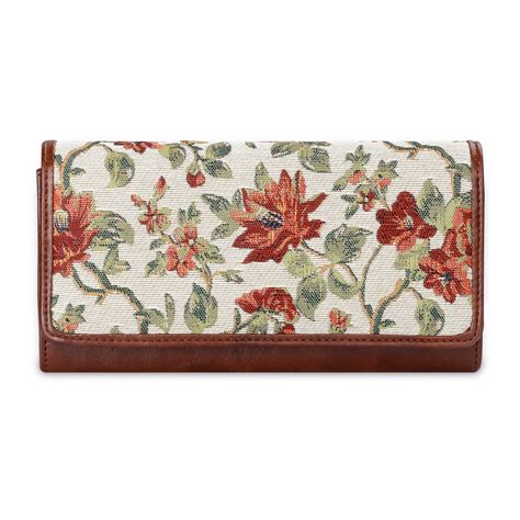 The Clownfish Sharon Collection Tapestry Fabric & Faux Leather Snap ...