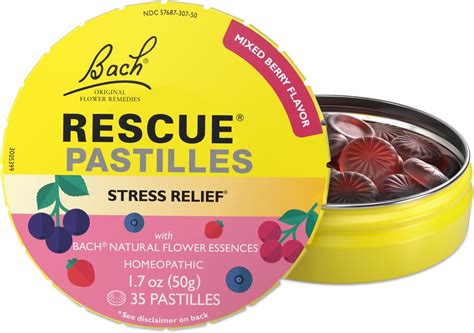 Amazon.com: RESCUE Bach PASTILLES, Mixed Berry Flavor, Stress Relief ...