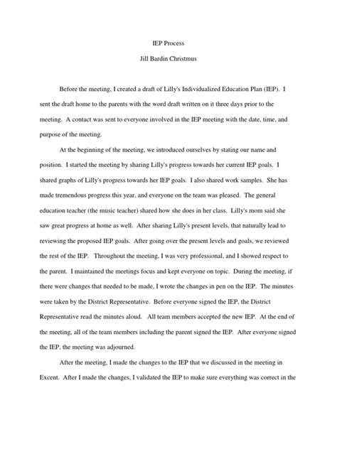 Image result for Example of a IEP Baseline Narrative