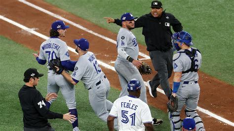 Dodgers, Blue Jays Clear Benches in World Series Game 7 on Video After ...