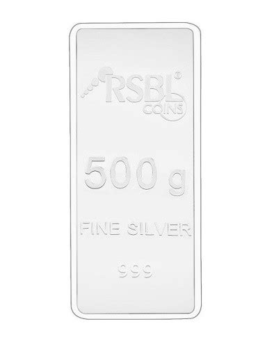 Buy RSBL Silver Bar of 500 Grams in 999 Purity | Fineness 500 gms | 50