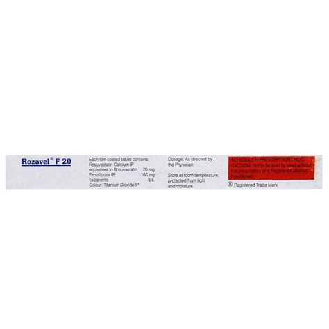 Rozavel F 20 Tablet | Uses, Side Effects, Price | Apollo Pharmacy