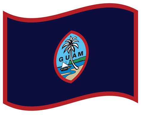 National flag of Guam - Flat color icon. 16833232 Vector Art at Vecteezy