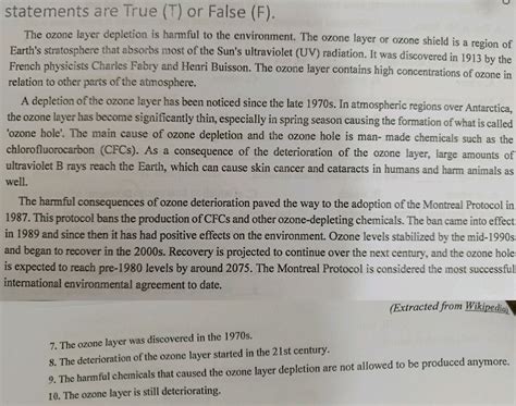 statements are True (T) or False (F). 7. | StudyX