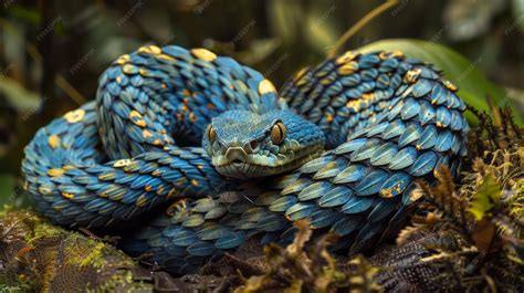 Premium Photo | Blue pit viper from indonesia
