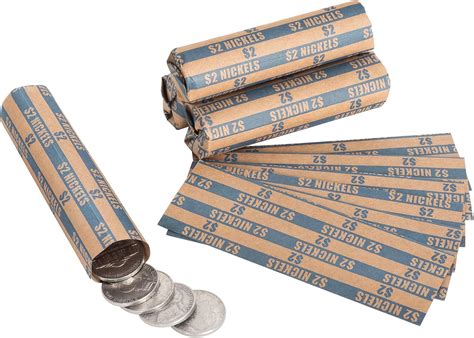 Sumerfnt Nickel Coin Wrappers Nickels Only Flat Nickel Rolls 110PCS