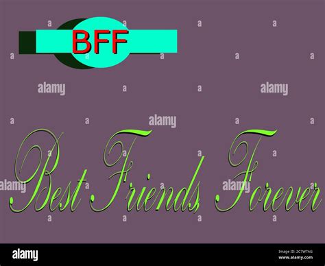 BFF acronyms Best friend forever presented on logo style colorful vector for communication ...