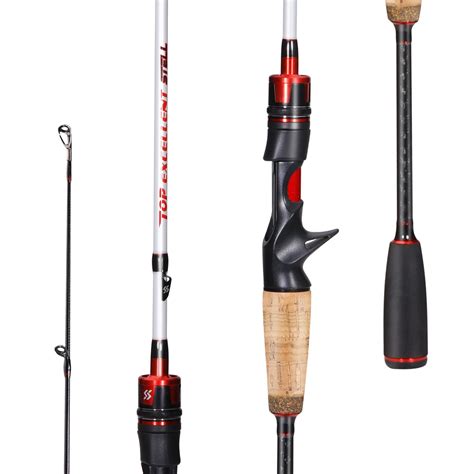 Sougayilang Fishing Pole, 2PC Spinning Rod with EVA and Cork Handle ...
