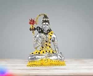 Airtick Metal Sitting Shiv/mahadev/bhole Baba with Trishul Rhinestone ...