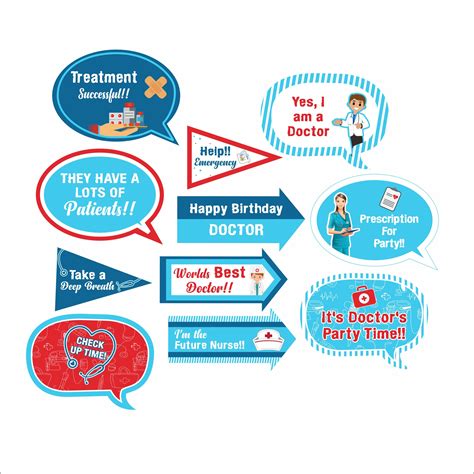 Buy Doctor Party Decoration Photo Booth Props Kit | Party Supplies ...