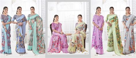 Flowers Digital Vol 3 Digital Printed Saree Collection