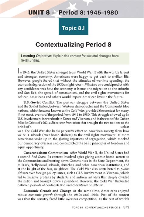 APUSH Unit 8: Contextualizing the Cold War Era (1945-1980) Notes - Studocu