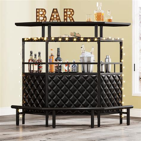 Tribesigns 4 Tier Home Bar Cabinet with Storage Philippines | Ubuy