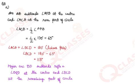 Q8 (a) In the figure given below, P and Q are centers of two circles ...