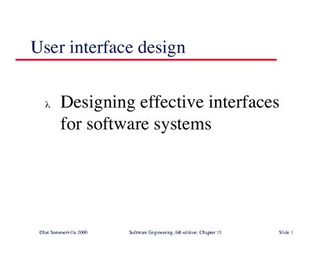 UISlides - Lecture notes 1 - User interface design λ Designing ...