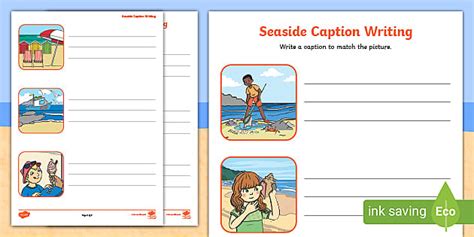 Seaside Caption Writing Activity