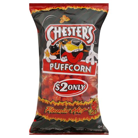 Chester's Puffcorn Puffcorn, Flamin' Hot $2 Only, 4.5 oz