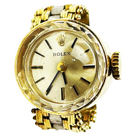 Vintage 1950s Ladies Rolex 14k Gold Watch Ring - Switzerland at 1stDibs ...