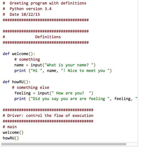 Image result for Python Def Greeting