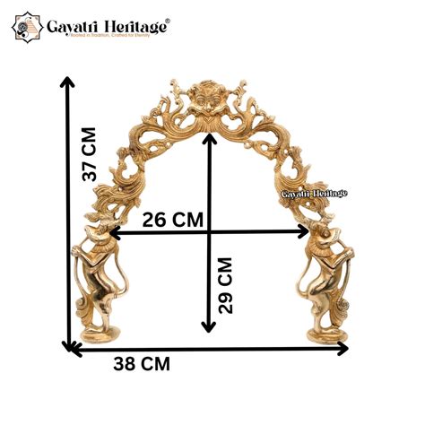 Brass Prabhavali Frame / Arch – Sacred Temple-Inspired Wall Décor | Ga ...