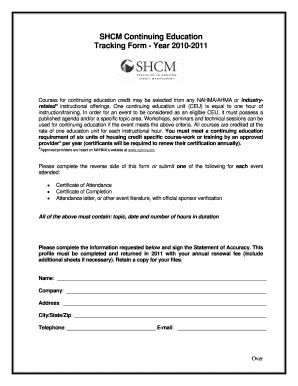Fillable Online nahma shcm ceus form Fax Email Print - pdfFiller