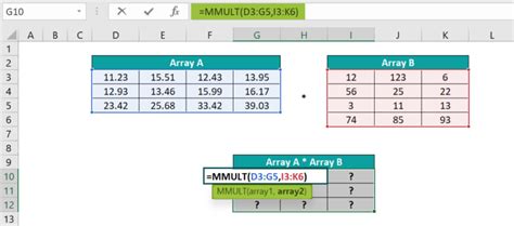 Matrix Multiplication in Excel 的图像结果