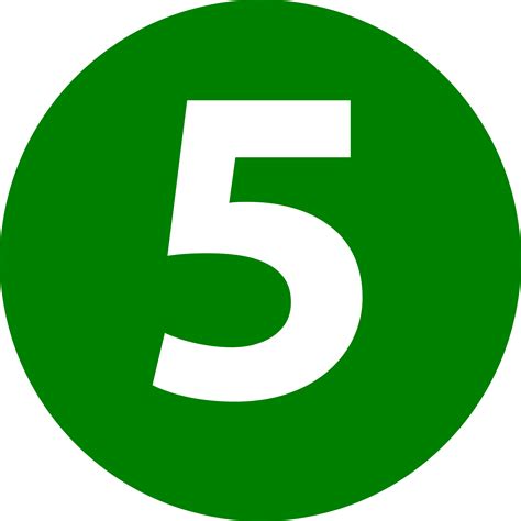 5 Number, Vector, Creative, Digital, Resources PNG