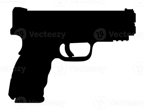 Silhouette of Gun Pistol for Logo, Pictogram, Website or Graphic Design Element. Format PNG ...
