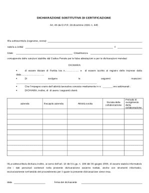 Modello di autocertificazione di laurea con esami Doc Template | pdfFiller